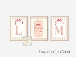 Personalised Cool Girls Club Sisters Prints. Set Of 3 Perfect For A Bedrooms, Nursery Or Playroom - Prints Only - thumbnail 1