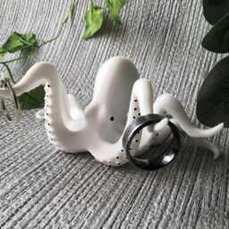 Octopus Ring Holder, Sealife Gift, Statue, Alternative Home Decor, Unusual Figurine, Nautical Ornament - thumbnail 3