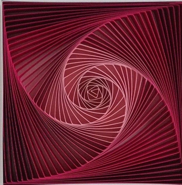 Sacred Geometry Quilling Art Pink 3D Paper Wall Decor - image 1
