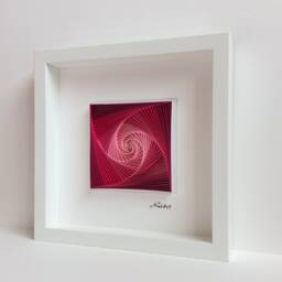 Sacred Geometry Quilling Art Pink 3D Paper Wall Decor - thumbnail 2