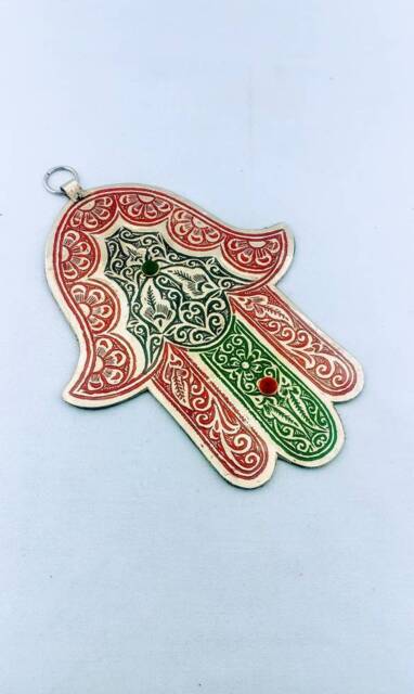 Free Shipping Hamsa Wall Decor, Or Hand Fatima, Hanging Hamsa, Metal Hamsa Decor Home, La Main De Fatima With Decorative - Handmade - image 1