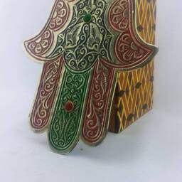 Free Shipping Hamsa Wall Decor, Or Hand Fatima, Hanging Hamsa, Metal Hamsa Decor Home, La Main De Fatima With Decorative - Handmade - thumbnail 2