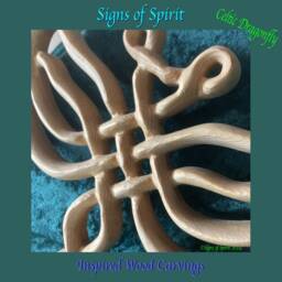 Celtic Dragonfly Wood Carving - Knot Of Transformation, Wisdom, Maturity Water Symbol Shamanic Spirit Animal Wall Hanging - thumbnail 3