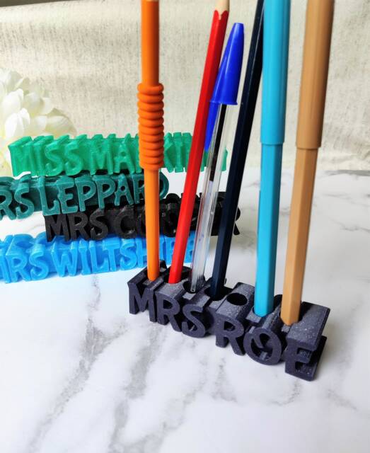 Personalised Pen Pot, Personalized Pen, Small Personalised Gift, Teacher Party Bag Filler, Holder, Boy Girl Present - image 1