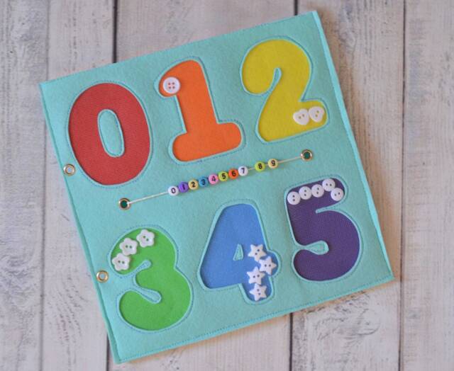 Felt Quiet Book Page Numbers Learning Toy For Toddler - image 1