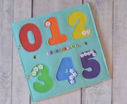 Felt Quiet Book Page Numbers Learning Toy For Toddler - thumbnail 1
