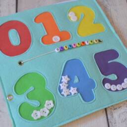 Felt Quiet Book Page Numbers Learning Toy For Toddler - thumbnail 3