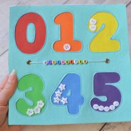 Felt Quiet Book Page Numbers Learning Toy For Toddler - thumbnail 4