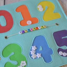 Felt Quiet Book Page Numbers Learning Toy For Toddler - thumbnail 2