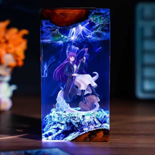 Fern From Frieren Beyond Journey's End Resin Lamp, Anime Diorama Led Night Light, Cute Gift For Fan - image 1