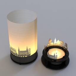 Aachen Souvenir Premium Gift Box - Beautiful Motif Candle, Projects City Skyline, Silhouette, & Shadow Play Perfect For Fans - thumbnail 4