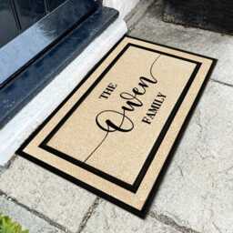 Personalised Family Entrance Rug, Outdoor Name Welcome Mat - thumbnail 2