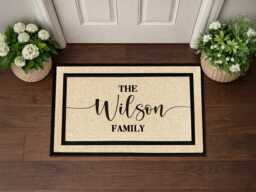 Personalised Family Entrance Rug, Outdoor Name Welcome Mat
