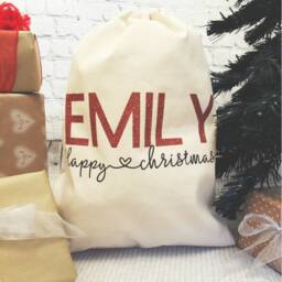 Happy Christmas Personalised Sack, Sack - thumbnail 1