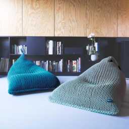 Giant Knitted Bean Bag Chair Washable Pouf Outdoor Chunky Knit Gaming Chair Large Nursery Boho Terrace Lounge Floor Kids Pillow