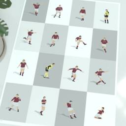 Hearts Legends Illustrated Poster - Tynecastle Park Icons Print Edinburgh Football Art - thumbnail 3