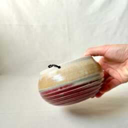 Hanging Planter, Basic Medium Ceramic Planter With Drainage Hole, Hanging Chain, Gardening Gift - thumbnail 2