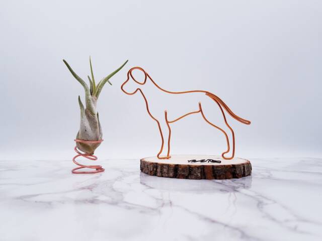 Wire Sculpture Of Great Dane, Pet Portrait, Memorial, Dog, Wire Art, Office Decor, Dog Lover, Desk Accessories, Decor - image 1