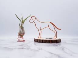 Wire Sculpture Of Great Dane, Pet Portrait, Memorial, Dog, Wire Art, Office Decor, Dog Lover, Desk Accessories, Decor - thumbnail 1