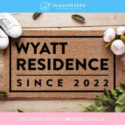 Personalized Residence Door Mat - Custom Established Doormat Housewarming Gift New Home Welcome Realtor Closing - thumbnail 1