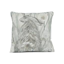 Sanderson - Dune Hares Mist/Pebble Delightful British Winter Seascape Designer Cushion Cover Luxury Throw Pillow Handmade Home Dec - thumbnail 2