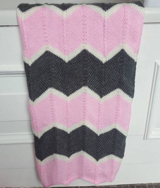 Hand Knitted Baby Blanket - image 1