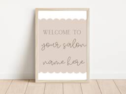 Personalised Welcome To The Salon Print. Beautiful Decor - Print Only - thumbnail 1