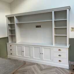 Tv/Entertainment Media Unit With Open Shelving & 2 Cupboards 6 Drawers, Free Standing, Painted - thumbnail 2
