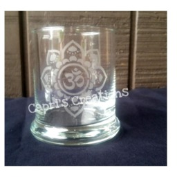 Set Of 3 Candle Holders, Zen Etched Glassware, Holders, Zen, Unique Gift, Great Gift Ideas - thumbnail 4