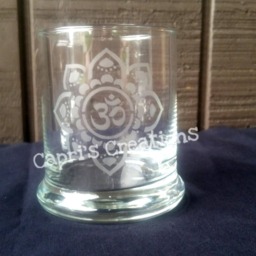 Set Of 3 Candle Holders, Zen Etched Glassware, Holders, Zen, Unique Gift, Great Gift Ideas - thumbnail 3