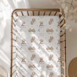 Bear On The Clouds Bedding, Duvet Covers, Fitted Sheets, Kids & Baby Childrens Room Decor, Bedding Pillows