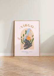 Virgo Print, Art Horoscope Zodiac Gift, Astrology Star Sign Wall Art, Poster, Illustration - thumbnail 1