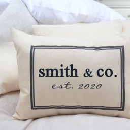Personalized Pillow, 2nd Anniversary Gift Idea, Last Name Mother's Day, Family Cotton Newlywed - thumbnail 3