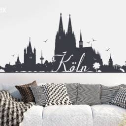 Wall Sticker Skyline Cologne Wall W103 - thumbnail 3