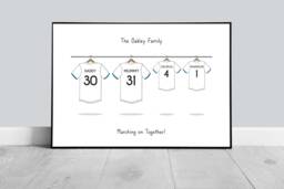 Family Football Shirt Print, Personalised Bedroom Prints, Print - thumbnail 1