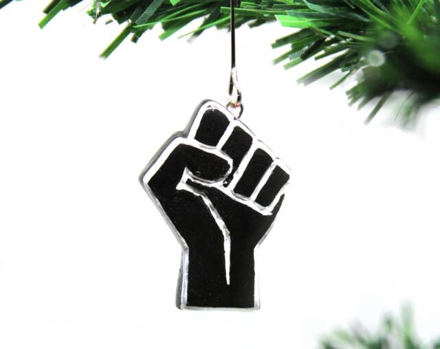 Black Lives Matter Ornament - Resist Fist Christmas Ornament, For The 2020 Resistance - image 1