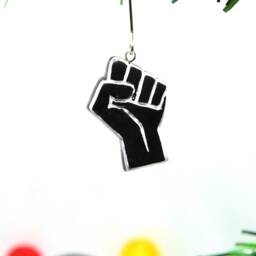 Black Lives Matter Ornament - Resist Fist Christmas Ornament, For The 2020 Resistance - thumbnail 2