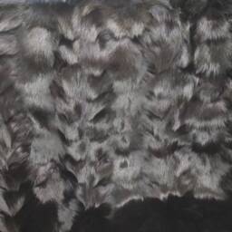 Real Fox Fur Blanket Throw Black Color, Home Warmer - thumbnail 3