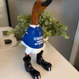 Glasgow Rangers Fc - Hand-Painted Wooden Duck - 2025-2026 Design Approx. 25cm - thumbnail 2