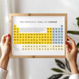 Funny Cheese Kitchen Home Decor Wall Art Gift - A4 Periodic Table Lover Print Birthday, Housewarming, Christmas For Him Or Her - thumbnail 2
