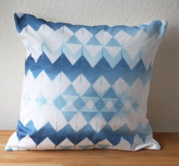 True Blue, Watercolor Motif, Digital Printed, Cushion Cover, Cotton Canvas - thumbnail 1