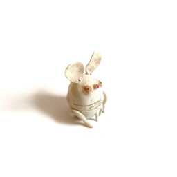 Ceramic Mouse Box, Mouse Lover Gift, Wedding Office Decor, Jewelry Storage, Baby Shower Ooak Home Bedroom Decor - thumbnail 3