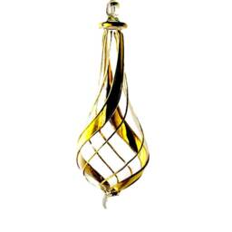Handmade 14K Gold Glass Christmas Ornaments Elegant Decorations Perfect Gifts For Her, Blown Glass Egyptian Ornament - thumbnail 2