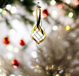 Handmade 14K Gold Glass Christmas Ornaments Elegant Decorations Perfect Gifts For Her, Blown Glass Egyptian Ornament