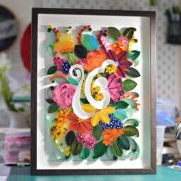 Ek Onkar Quilled Paper Artwork, Sikh Craft, Wedding Gift, Ik Omkar Wall Art, Punjabi Art, Spiritual Home D??cor - thumbnail 4