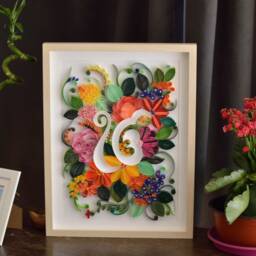 Ek Onkar Quilled Paper Artwork, Sikh Craft, Wedding Gift, Ik Omkar Wall Art, Punjabi Art, Spiritual Home D??cor - thumbnail 3