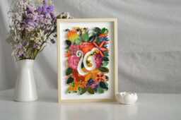 Ek Onkar Quilled Paper Artwork, Sikh Craft, Wedding Gift, Ik Omkar Wall Art, Punjabi Art, Spiritual Home D??cor - thumbnail 1