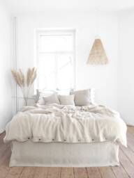 Natural Linen Duvet Cover - 100% Stonewashed Linen, Eco-Friendly Bedding