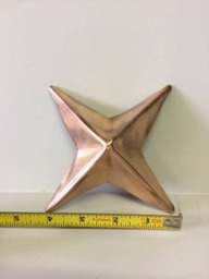 Handcrafted Copper Star Ornament - Rustic Christmas Tree Topper 3D Metal Decor Holiday Farmhouse 6 - thumbnail 2