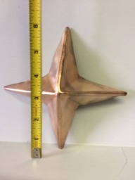 Handcrafted Copper Star Ornament - Rustic Christmas Tree Topper 3D Metal Decor Holiday Farmhouse 6 - thumbnail 3